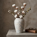 Coastal Blue & Sand Speckled Ceramic Vase