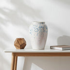 Watercolor Blue Splatter Ceramic Vase