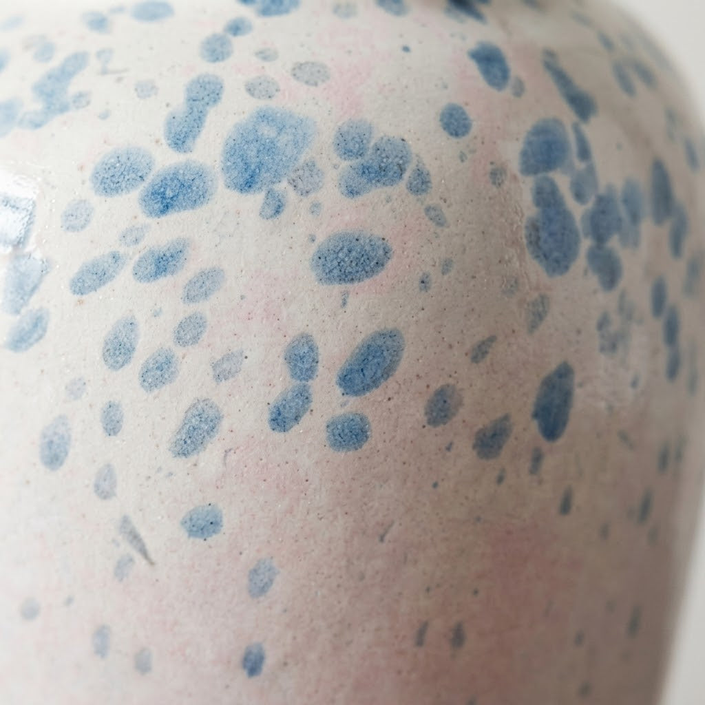 Watercolor Blue Splatter Ceramic Vase