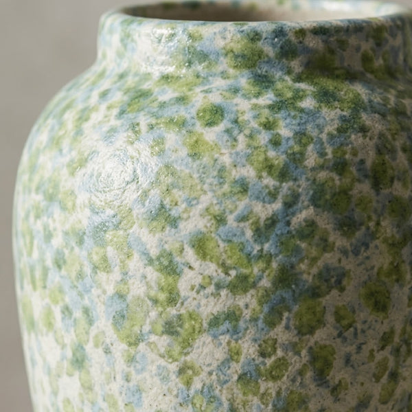 Coastal Seafoam Gradient Speckled Vase